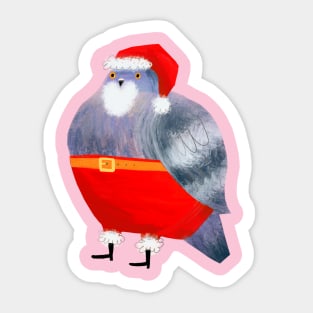 Pigeon Santa Claus Sticker